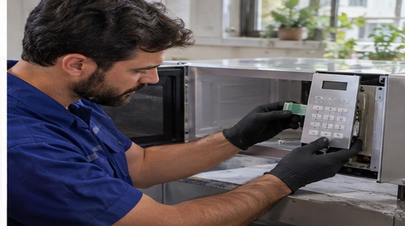 Conserto de micro-ondas em Contagem‑MG: troca da membrana e do painel